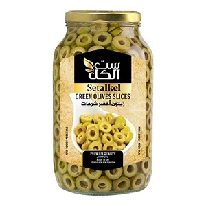 Green olives slices