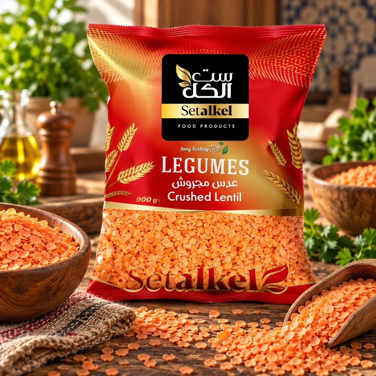 ezilmiş kırmızı mercimek