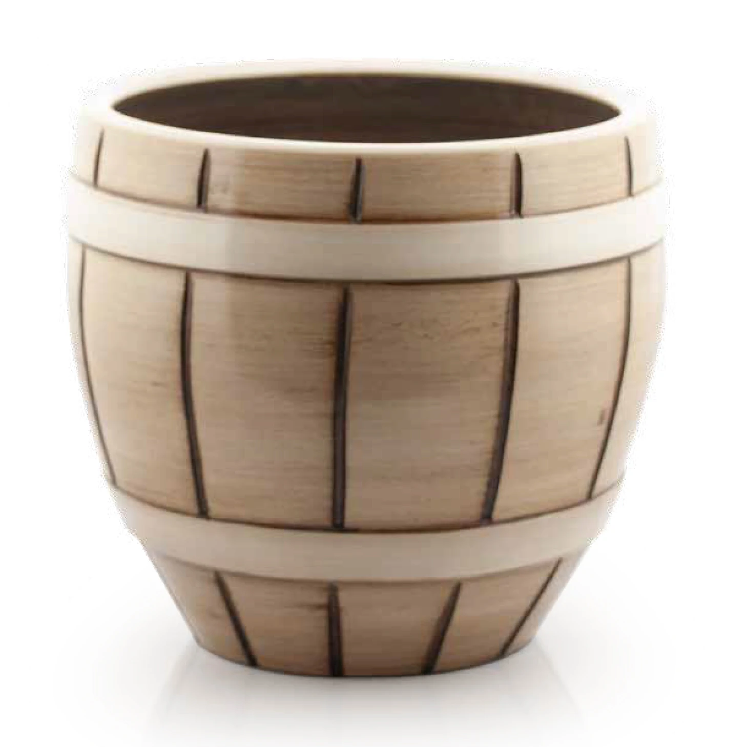 BARREL (WHİTE) - GARDEN PLANTER 11 LT, 45*45 CM, (POWDER COATING COLOR)