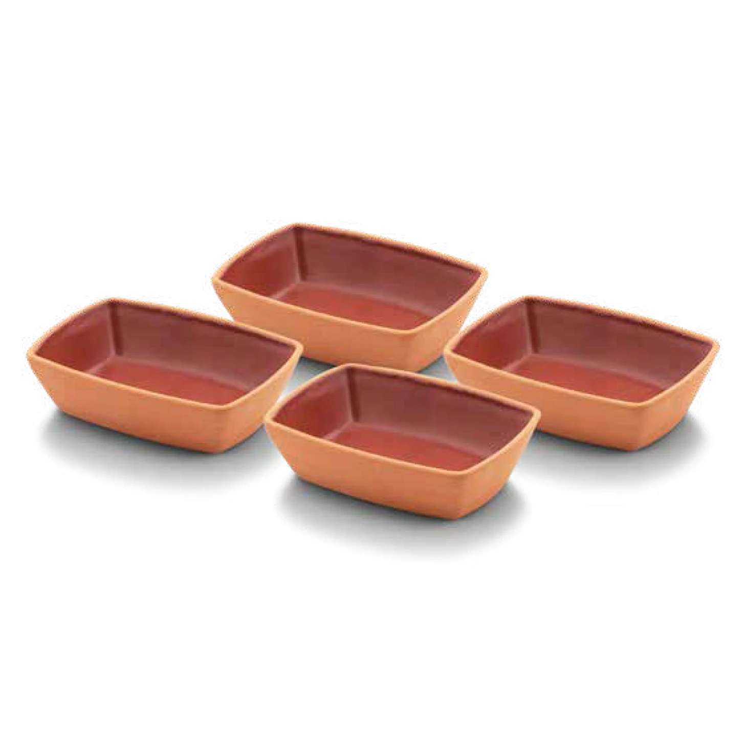 beykoz - rectangle plate, 13*9*3,5 cm, (inner brown glazed), 1 pcs