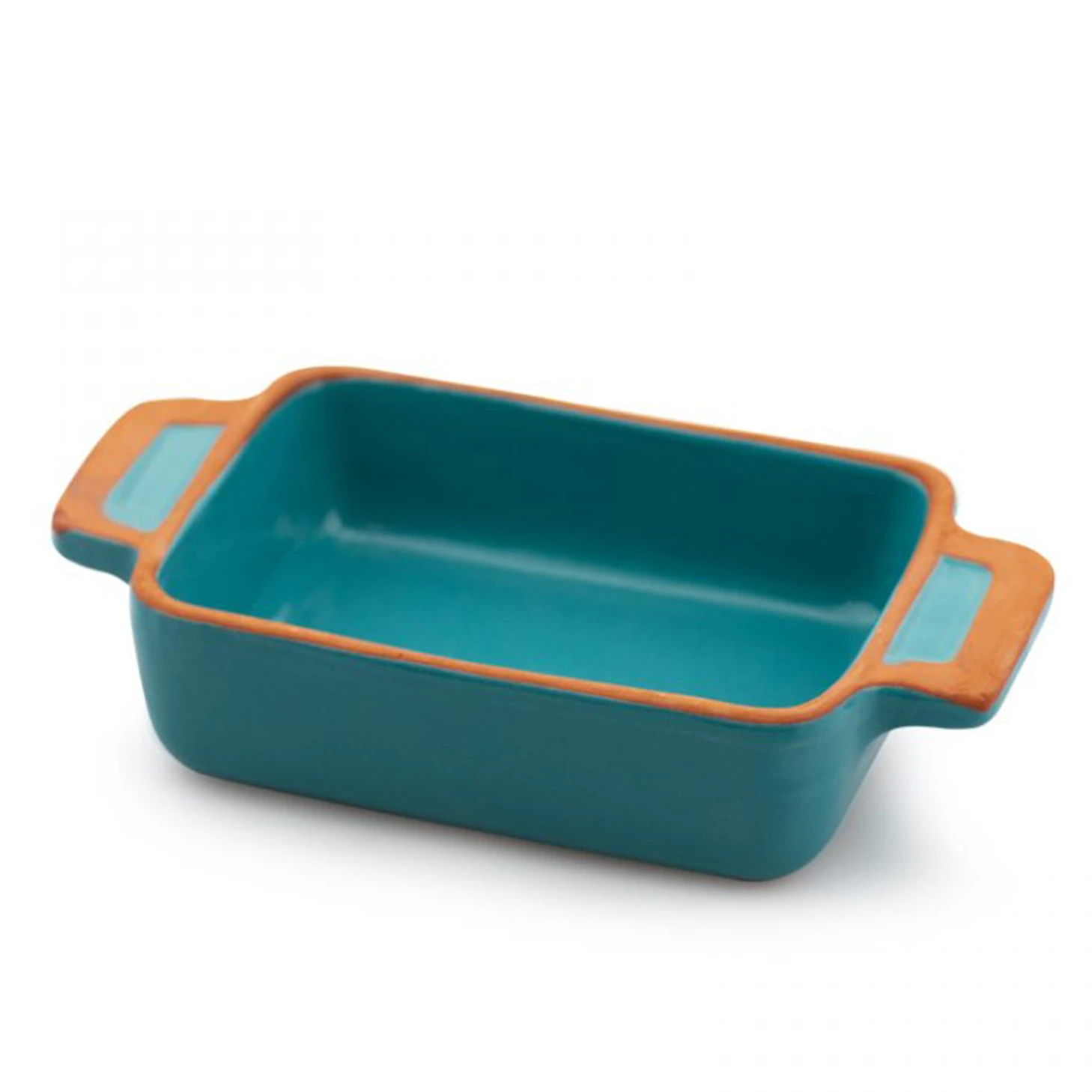 buca - rectangle oven tray with handle 22*11*4,5 cm, (inner color glazed), 1 pcs