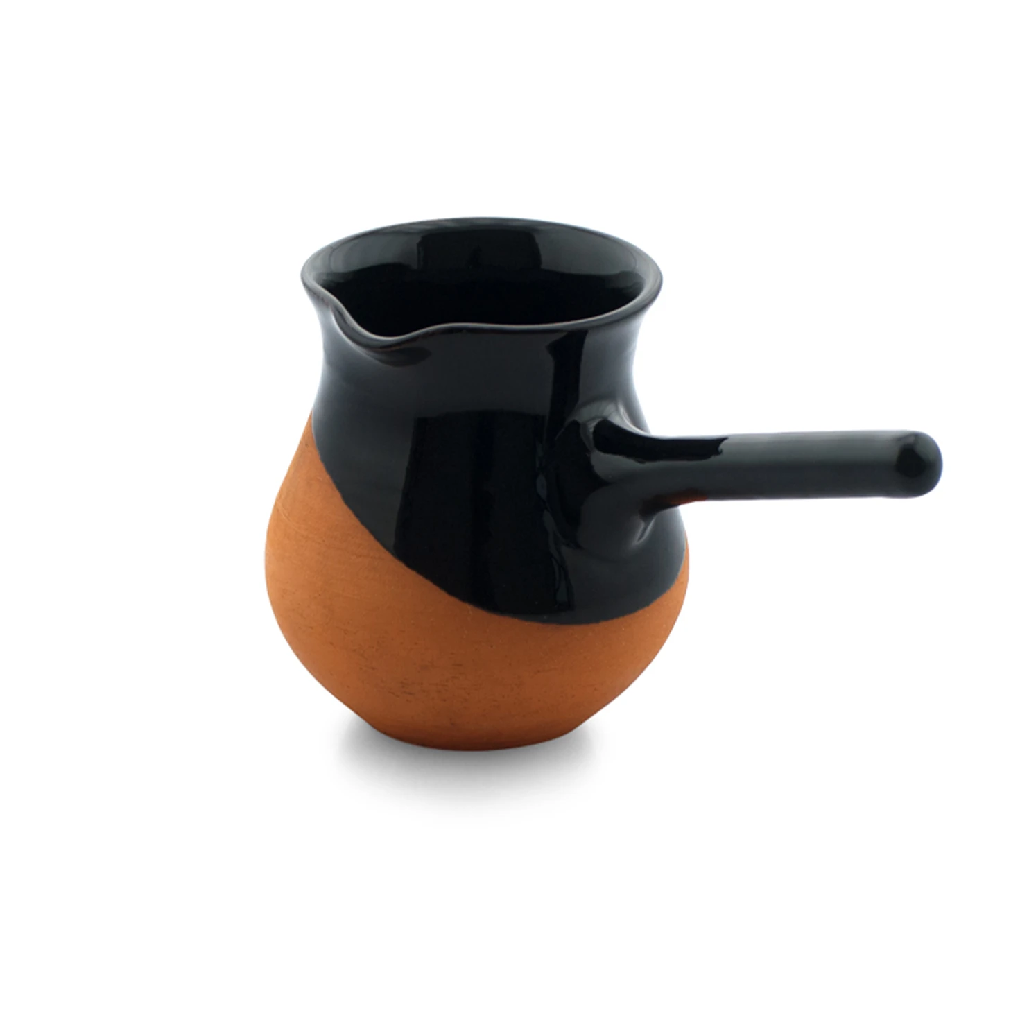 cezve - coffee pot 10*14 cm, (inner & half outer color glazed), 1 pcs