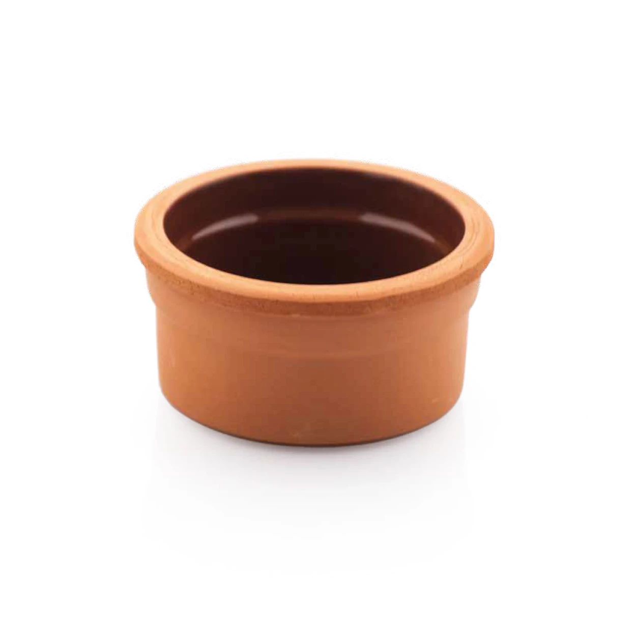 FLORYA - ROUND OVEN BOWL, 9,5*4,5 CM, (INNER BROWN GLAZED), 0,15 LT
