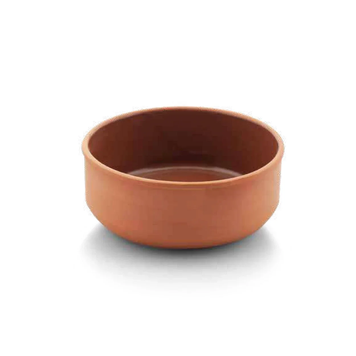 GEMLIK - ROUND OVEN BOWL, 16*6,5 CM, (INNER BROWN GLAZED), 0,8 LT