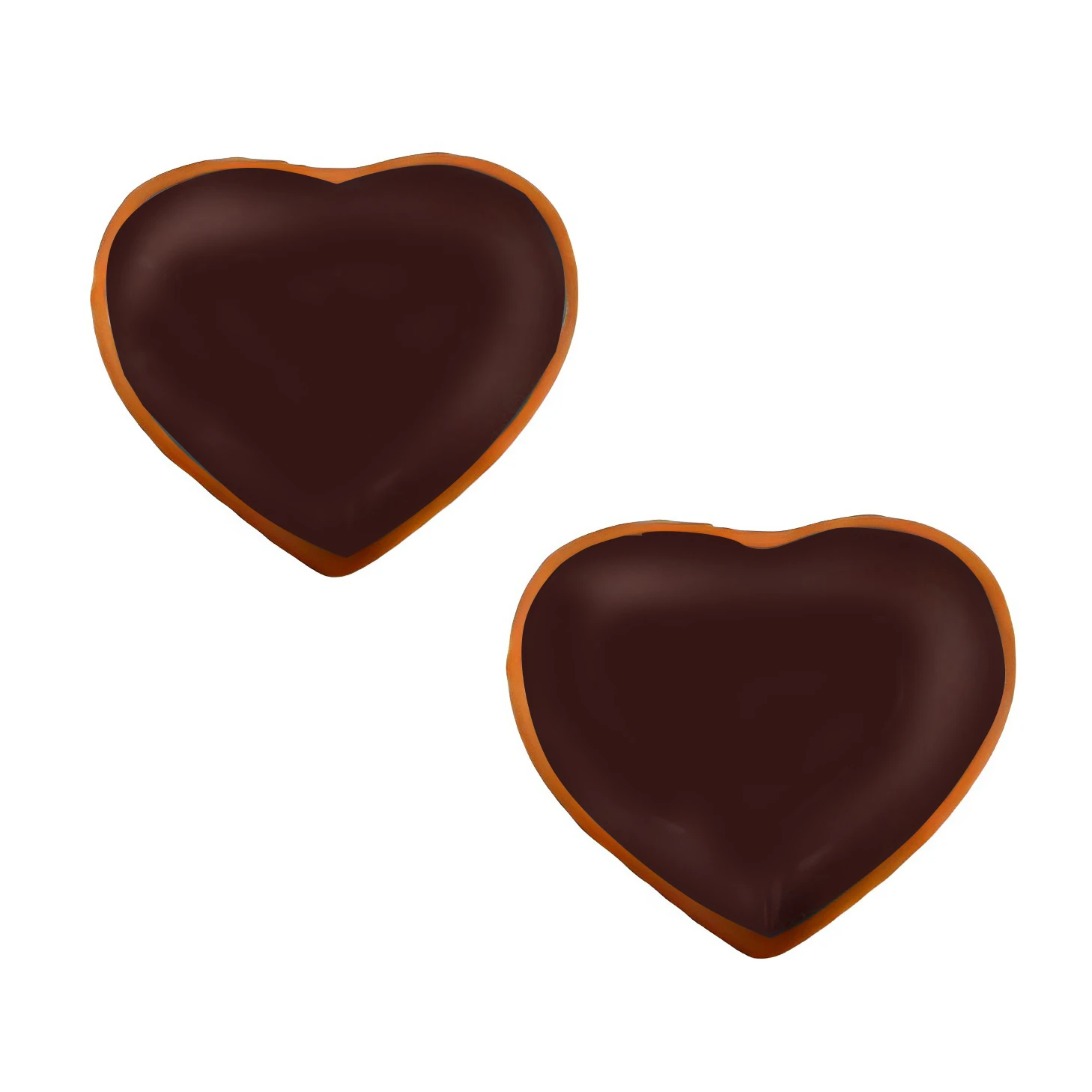 gulluce - heart shape bowl, 14*13*3.5 cm, (full natural, non-glazed), 2 pcs set, gift box