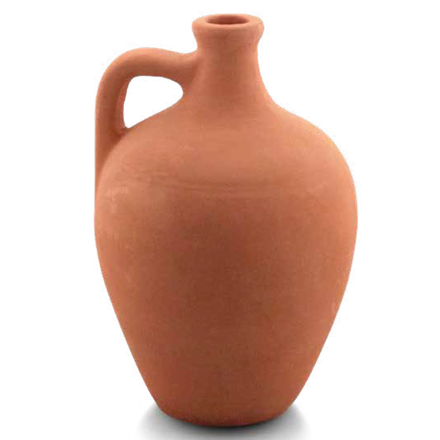 handmade jug with handle & faucet 22*30 cm, (full natural, non-glazed), 1 pcs