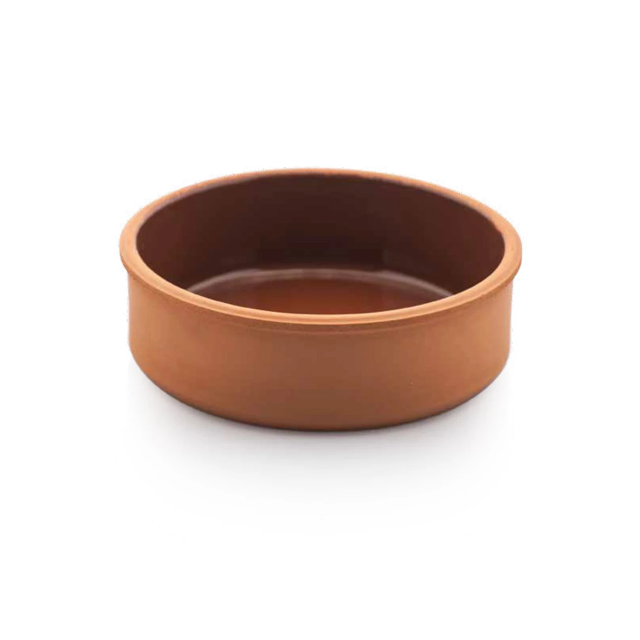 IZNIK - ROUND OVEN BOWL, 19*6 CM, (INNER BROWN GLAZED), 1 LT