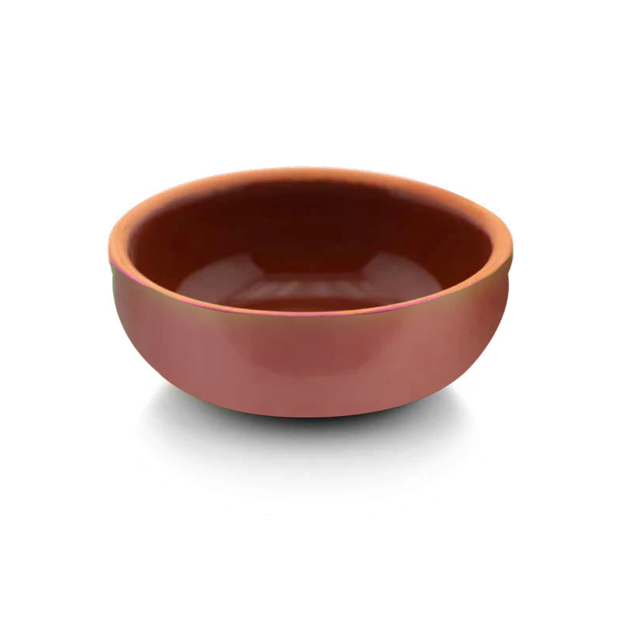 PENDIK - ROUND OVEN BOWL, 11,5*4 CM, (FULL BROWN GLAZED), 0,2 LT