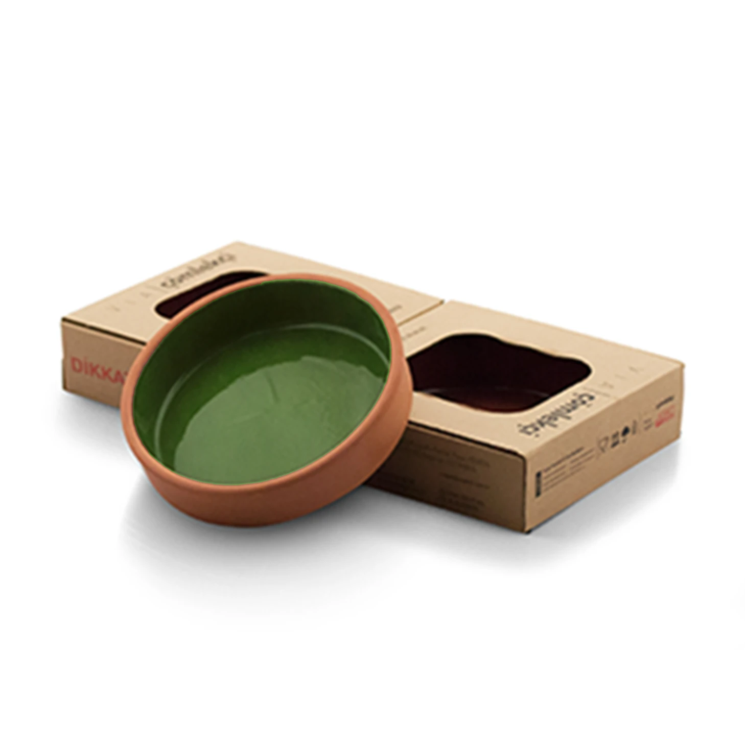 rumeli - round bowl, 16*4 cm, (inner color glazed), 2 pcs set, gift box