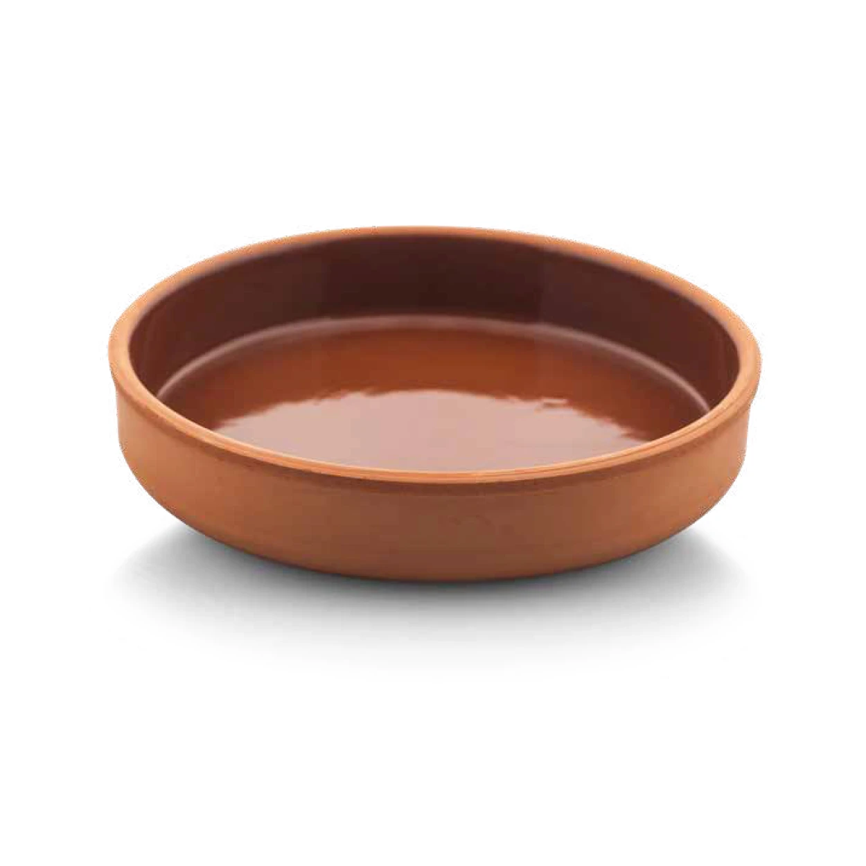 rumeli - round oven bowl, 16*4 cm, (full brown glazed), 0,45 lt