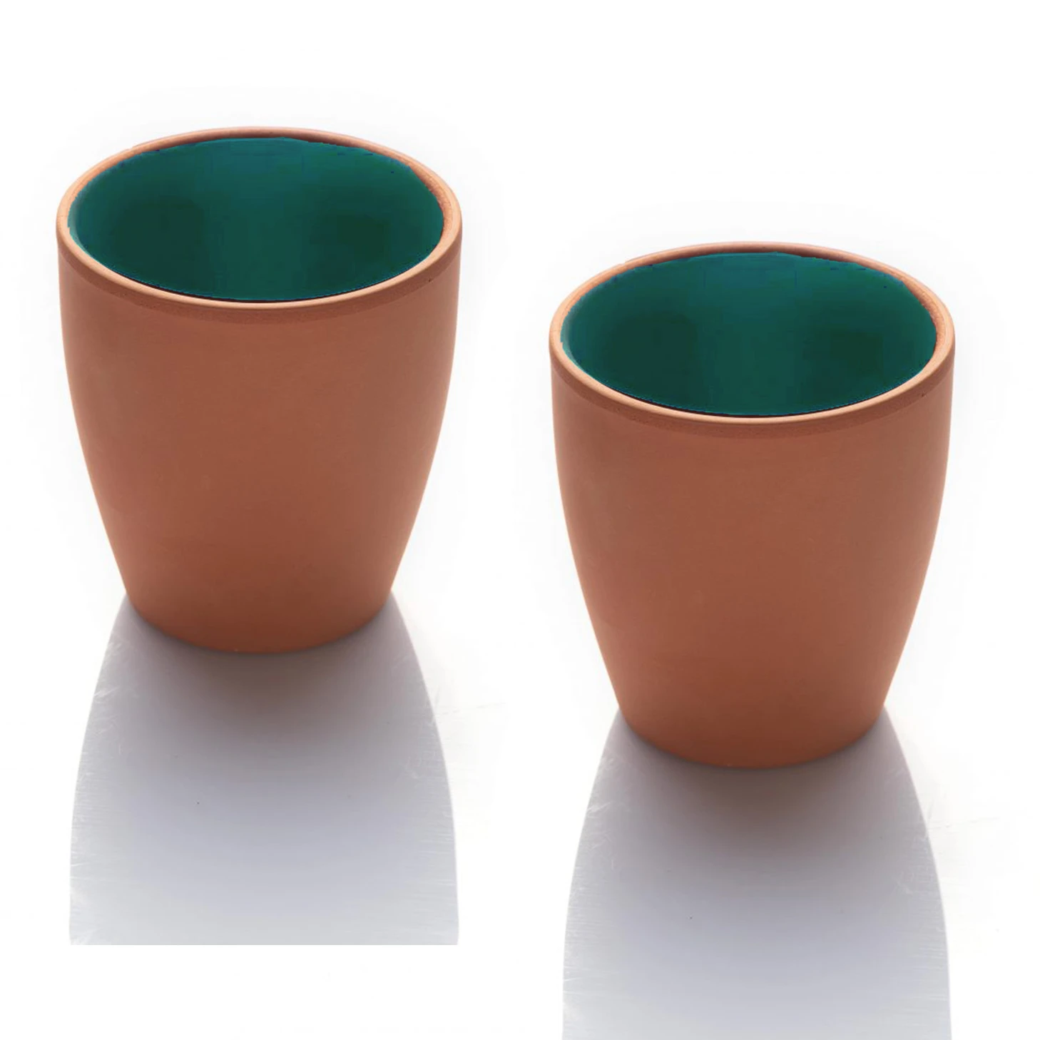 tarsus - cup 330 ml, 9*9,5 cm, (inner color glazed), 2 pcs set, shrink film