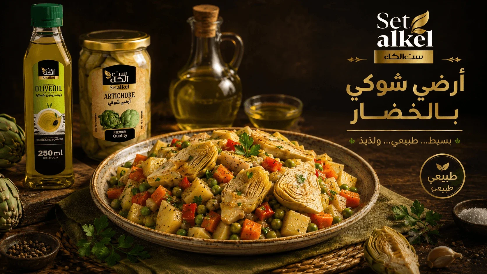 Artichoke Bottoms with Vegetables — SetAlkel